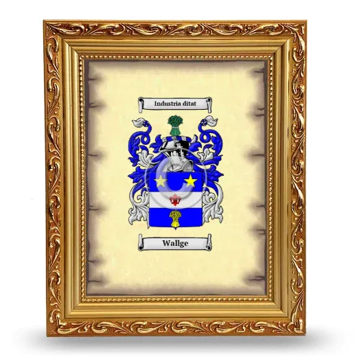 Wallge Coat of Arms Framed - Gold