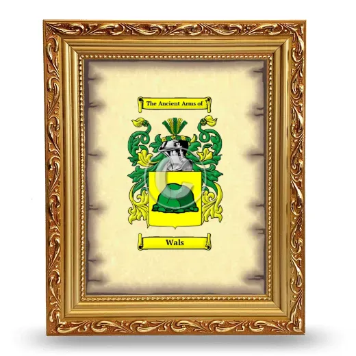 Wals Coat of Arms Framed - Gold