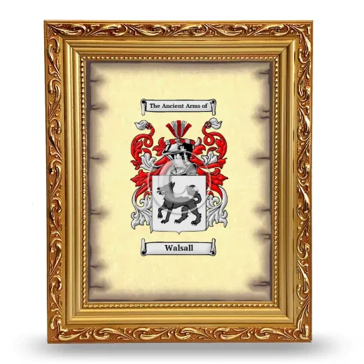 Walsall Coat of Arms Framed - Gold