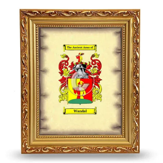 Wandal Coat of Arms Framed - Gold
