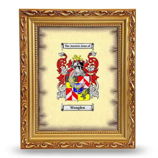 Wanglen Coat of Arms Framed - Gold