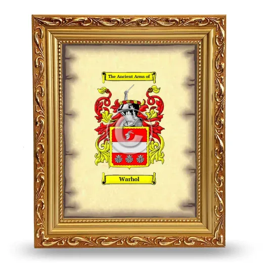 Warhol Coat of Arms Framed - Gold