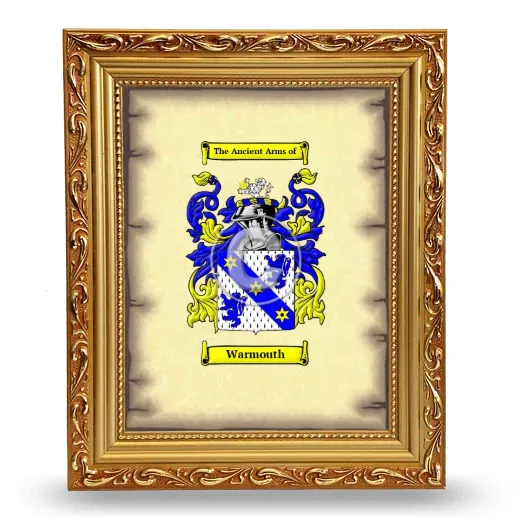 Warmouth Coat of Arms Framed - Gold