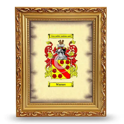 Warner Coat of Arms Framed - Gold