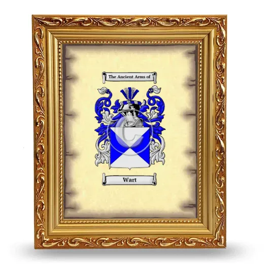 Wart Coat of Arms Framed - Gold