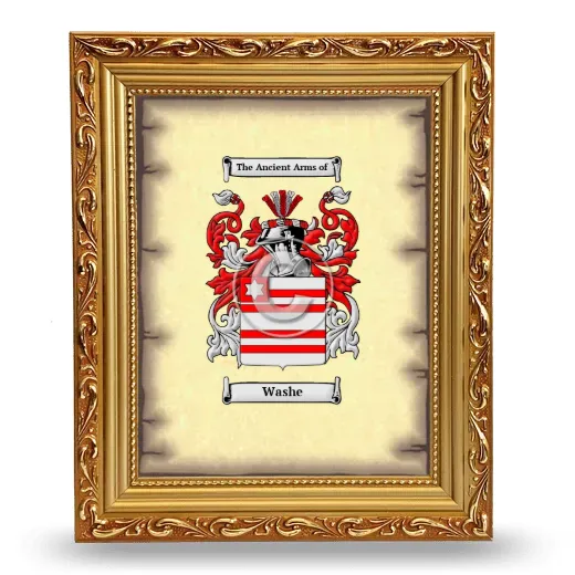 Washe Coat of Arms Framed - Gold
