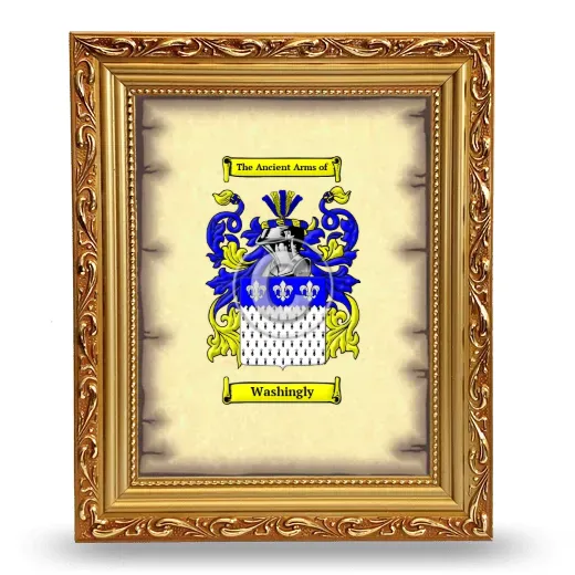 Washingly Coat of Arms Framed - Gold