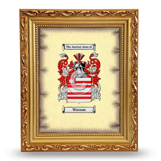 Wasson Coat of Arms Framed - Gold