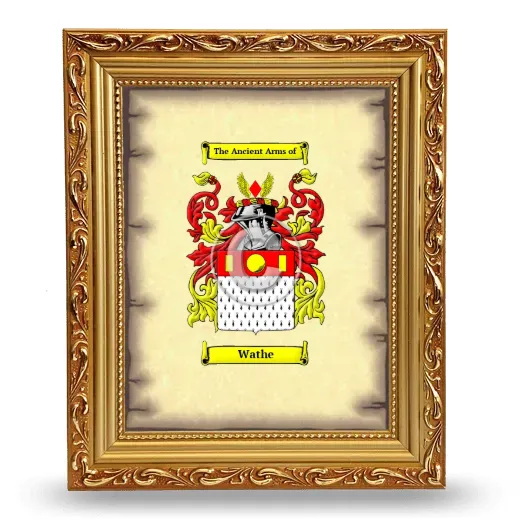 Wathe Coat of Arms Framed - Gold