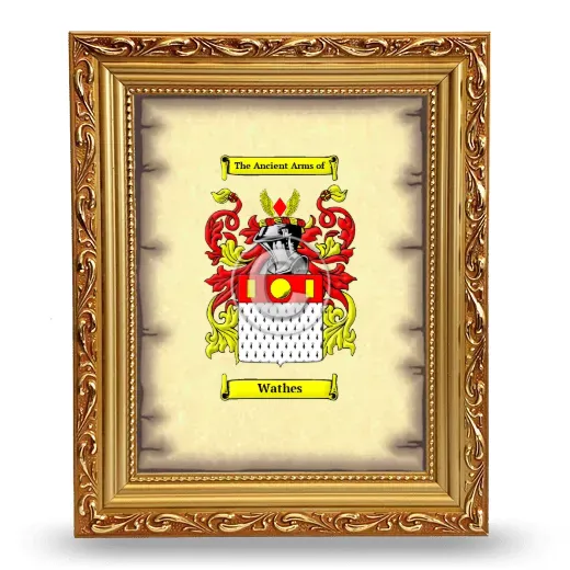 Wathes Coat of Arms Framed - Gold