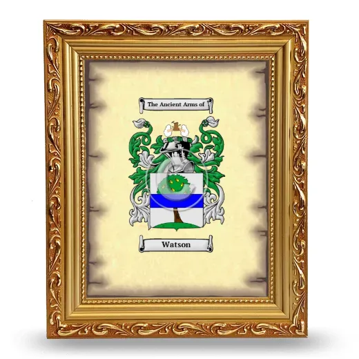 Watson Coat of Arms Framed - Gold