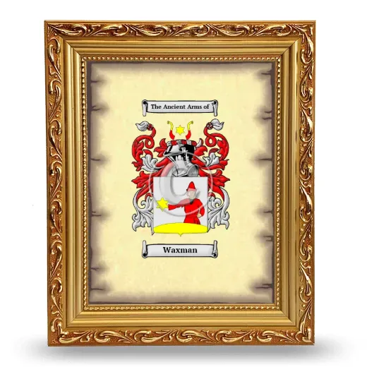 Waxman Coat of Arms Framed - Gold