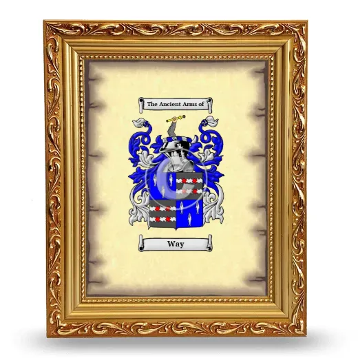 Way Coat of Arms Framed - Gold