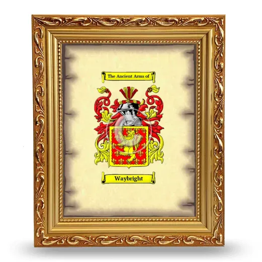 Waybright Coat of Arms Framed - Gold