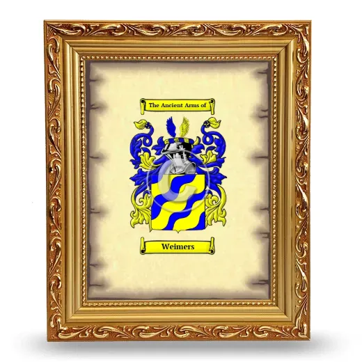 Weimers Coat of Arms Framed - Gold