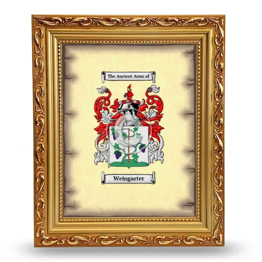 Weingarter Coat of Arms Framed - Gold
