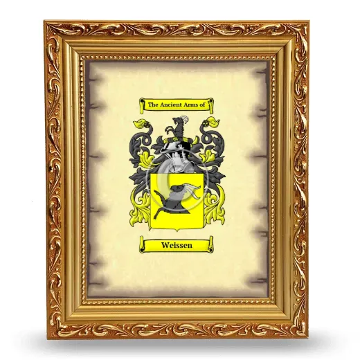 Weissen Coat of Arms Framed - Gold