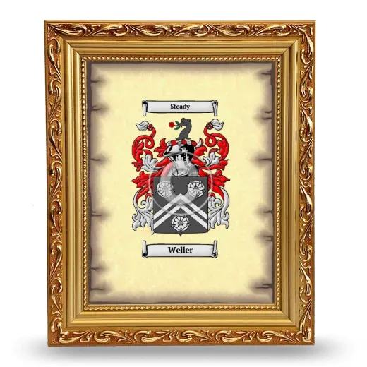 Weller Coat of Arms Framed - Gold