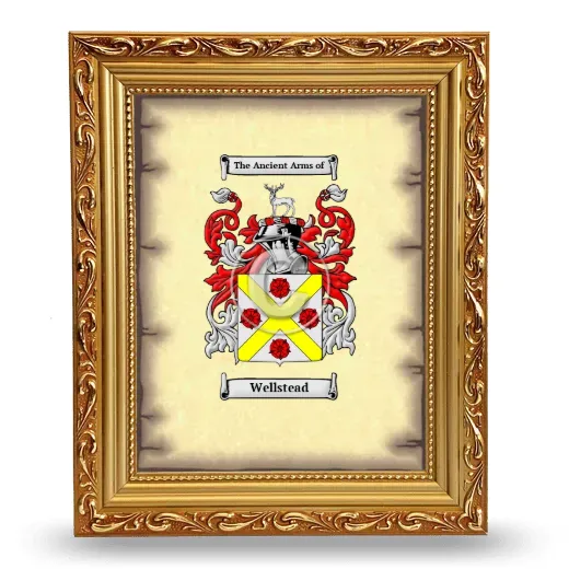 Wellstead Coat of Arms Framed - Gold