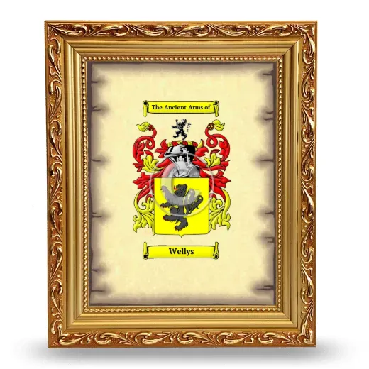 Wellys Coat of Arms Framed - Gold