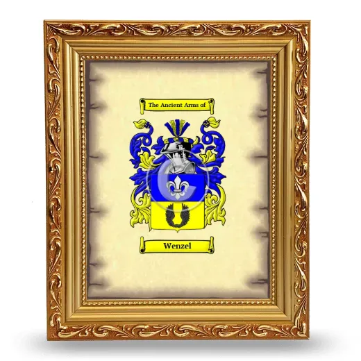 Wenzel Coat of Arms Framed - Gold