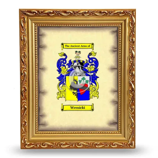 Wernicki Coat of Arms Framed - Gold