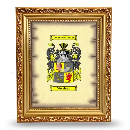 Werthern Coat of Arms Framed - Gold