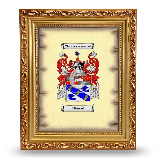 Wessel Coat of Arms Framed - Gold
