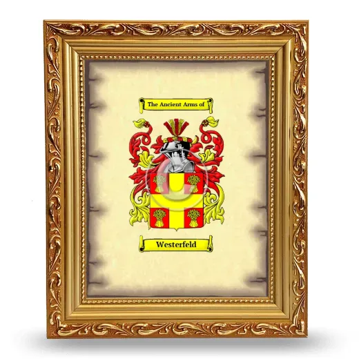 Westerfeld Coat of Arms Framed - Gold