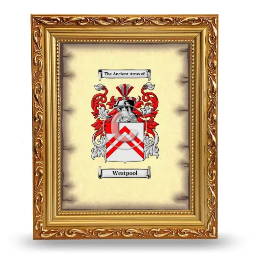 Westpool Coat of Arms Framed - Gold