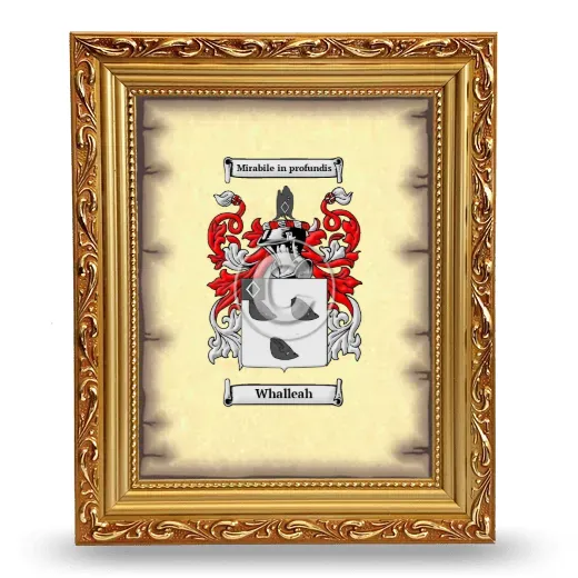 Whalleah Coat of Arms Framed - Gold