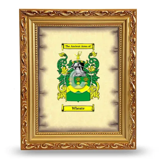 Wheate Coat of Arms Framed - Gold