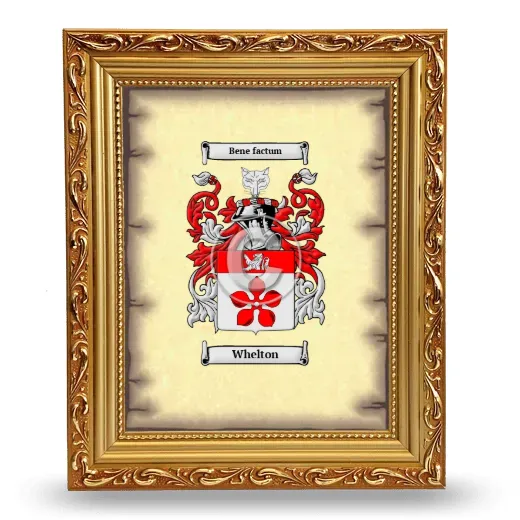 Whelton Coat of Arms Framed - Gold