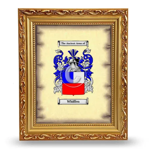 Whiffen Coat of Arms Framed - Gold