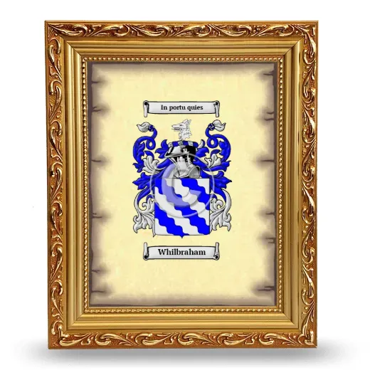 Whilbraham Coat of Arms Framed - Gold