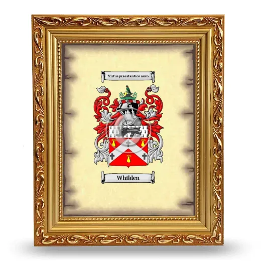 Whilden Coat of Arms Framed - Gold