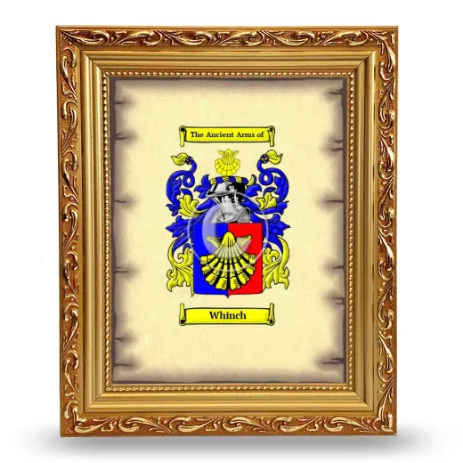 Whinch Coat of Arms Framed - Gold