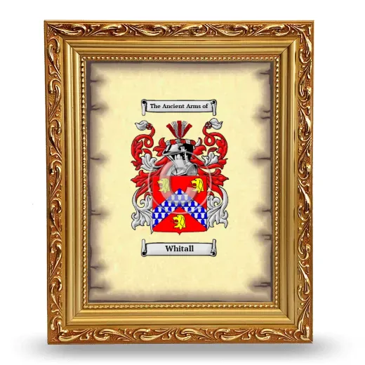 Whitall Coat of Arms Framed - Gold