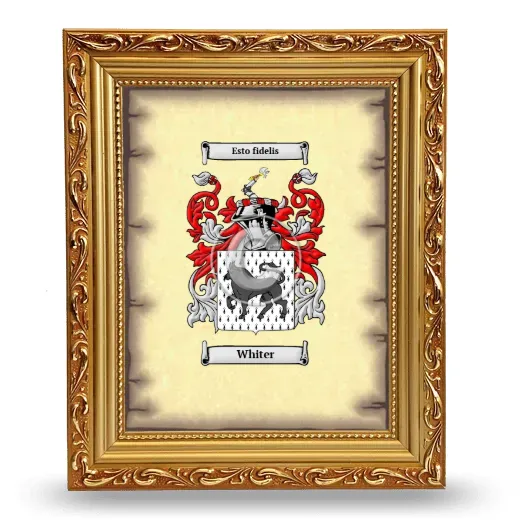 Whiter Coat of Arms Framed - Gold