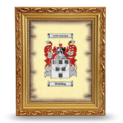 Whitling Coat of Arms Framed - Gold
