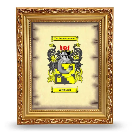 Whitlock Coat of Arms Framed - Gold