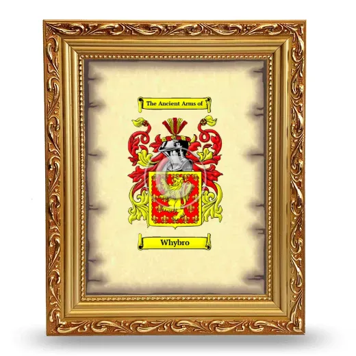 Whybro Coat of Arms Framed - Gold