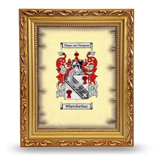 Whyteforthay Coat of Arms Framed - Gold