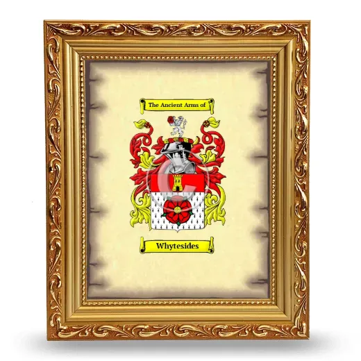 Whytesides Coat of Arms Framed - Gold