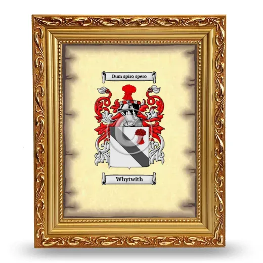 Whytwith Coat of Arms Framed - Gold