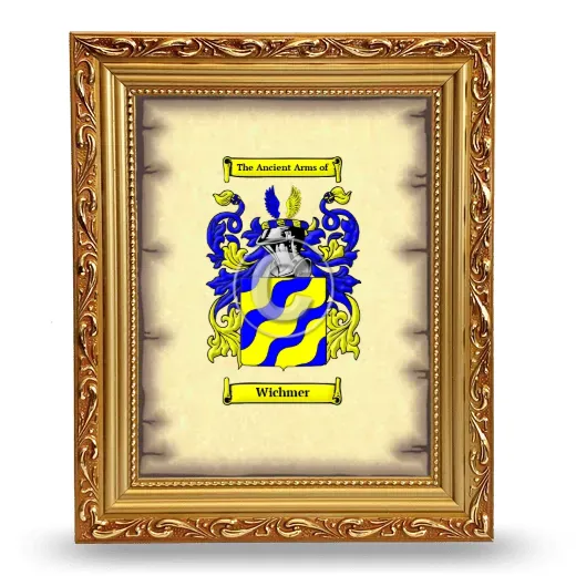 Wichmer Coat of Arms Framed - Gold
