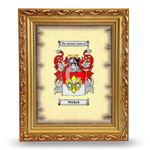 Wicked Coat of Arms Framed - Gold