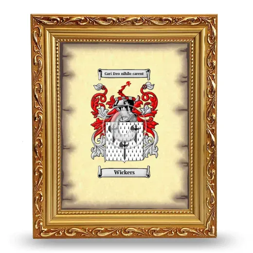 Wickers Coat of Arms Framed - Gold