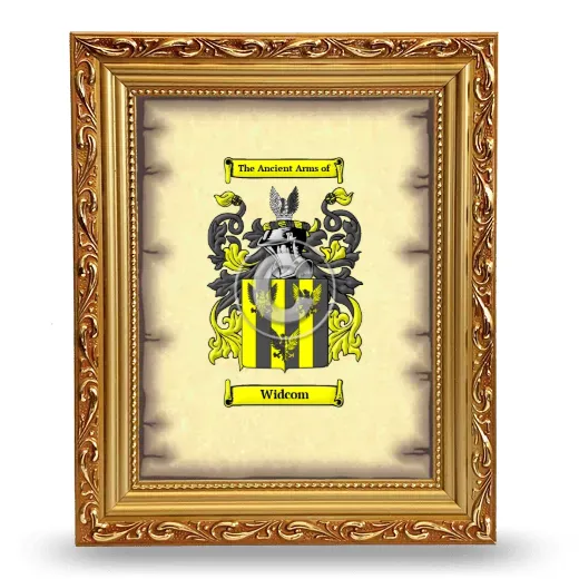 Widcom Coat of Arms Framed - Gold