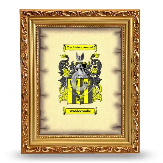Widdecombe Coat of Arms Framed - Gold